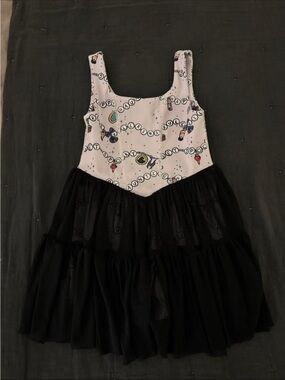 Girls Black Tulle Skirt Halloween Disney Athletic Dress